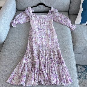 LoveShackFancy dress with lavender hints- great for spring!